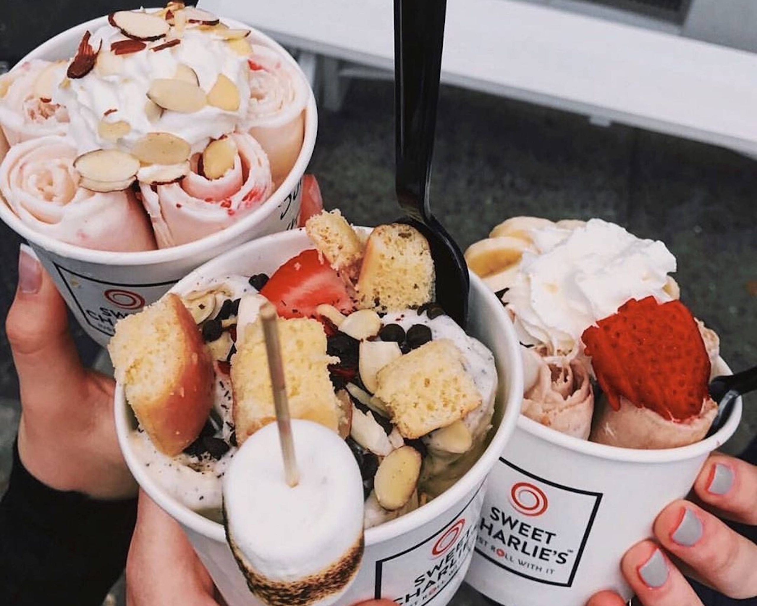 Sweet Charlies Hand Rolled Ice Cream